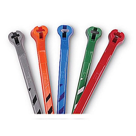 Gizmo Cable Tie, 8 in L, 2 in Max Bundle Dia., Orange, Nylon 6/6, 50 lb Strength GI3118101